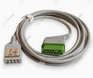 Магистральный кабель ЭКГ монитора пациента Nihon Kohden JC-906P, BSM-2300, BSM-4100, BSM-5100, BSM-9510, BSM-9800, 3/6 отведений